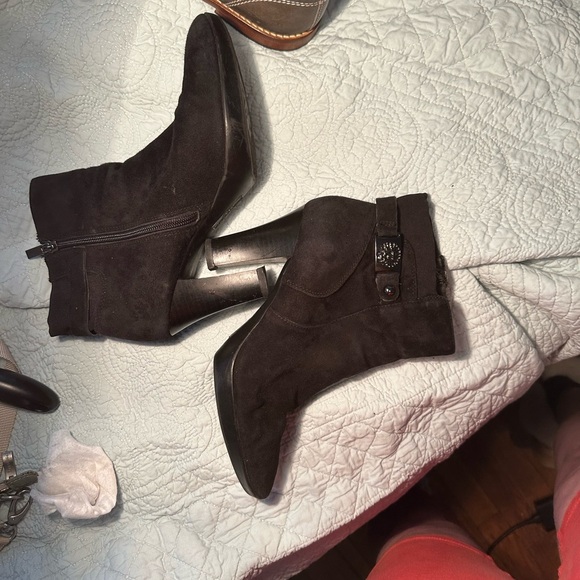 Anne Klein Akasher Suede Bootie with Medallion - Picture 9 of 12